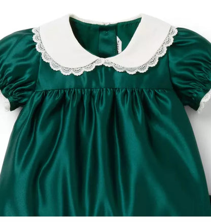 The Satin Collared Matching Baby Set