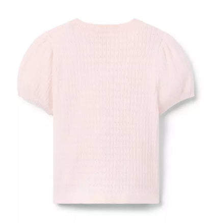 Pointelle Puff Sleeve Top