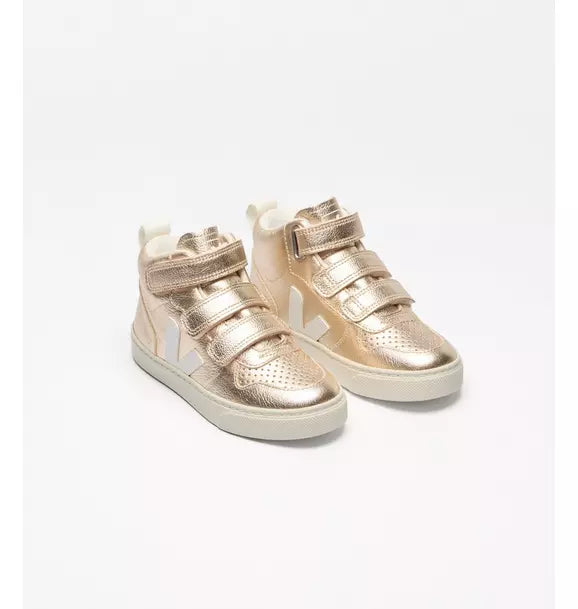 Veja Toddler Metallic V-10 Mid Sneaker