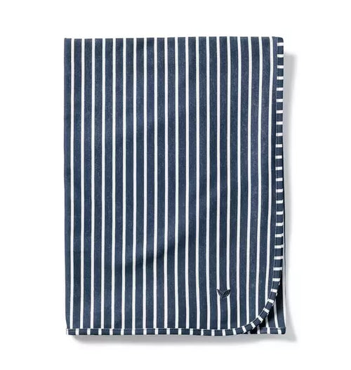 Navy Stripe Pima Cotton Blanket