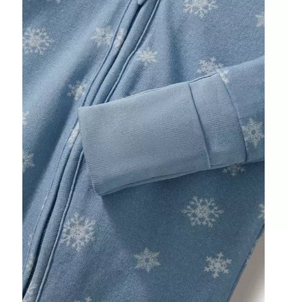 Baby's Pima Peekaboo Romper in Periwinkle Wonderland