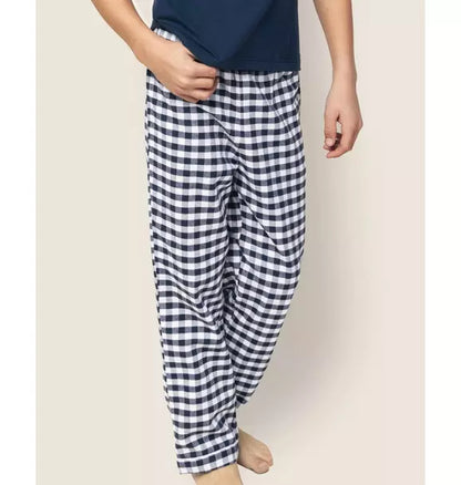 Navy Gingham Pajama Pants