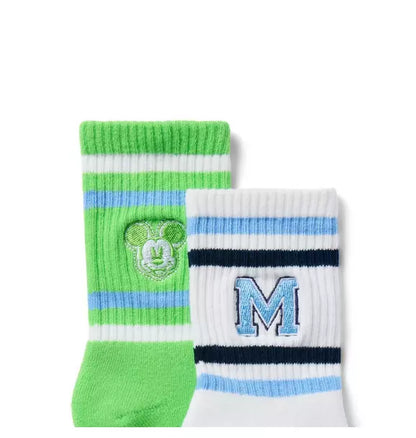 Disney Mickey Mouse Varsity Crew Sock 2-Pack