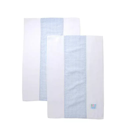 Big Check Set of Two Burp Cloths