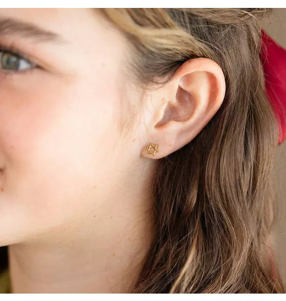 Star Of David Stud Earrings