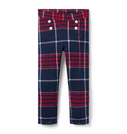 Tartan Jacquard Button Pant