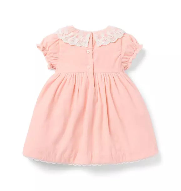 Baby Velvet Lace Collar Dress
