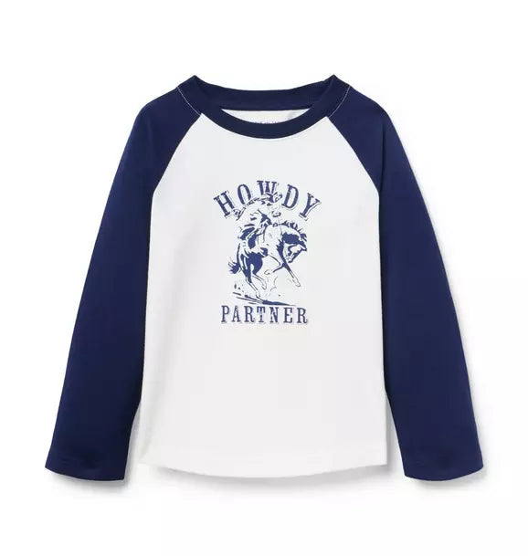 Howdy Baseball Raglan Sleeve Tee