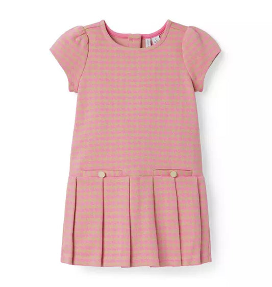 The Houndstooth Pleated Dress