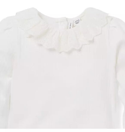 Baby Pointelle Ruffle Collar Bodysuit