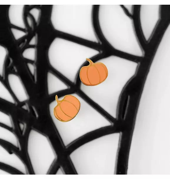 Pumpkin Stud Earrings