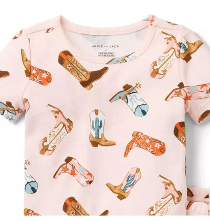 Good Night Short Pajama In Cowgirl Boot