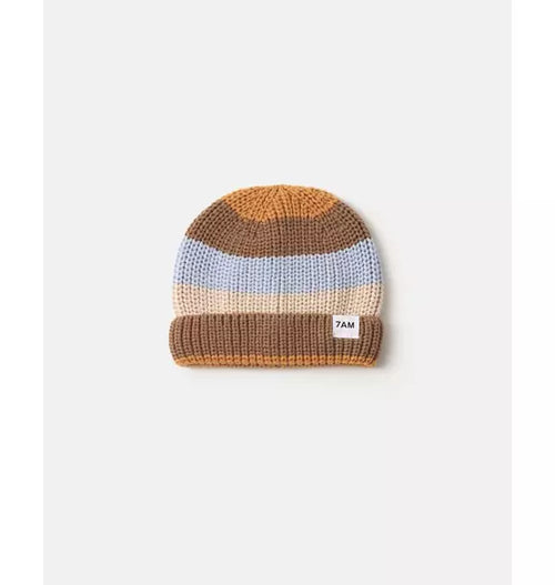 Beanie Stripe Chunky - Olive Multicolor Stripe