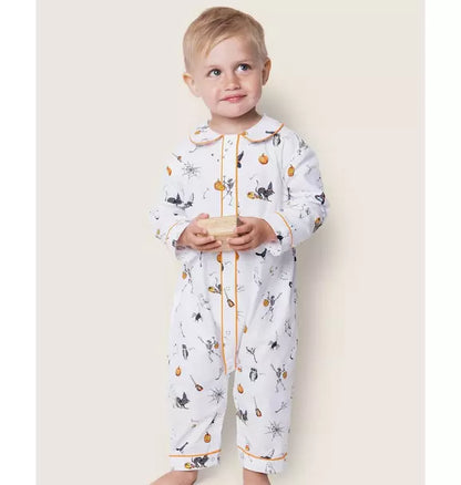 Baby's Twill Cambridge Romper in Trick or Treat