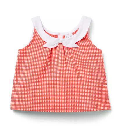 Gingham Bow Top