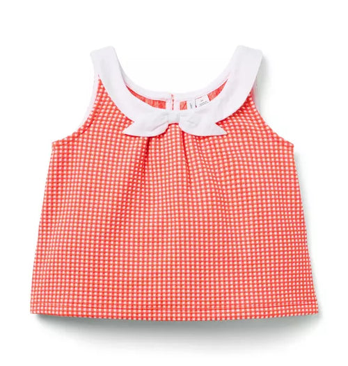Gingham Bow Top