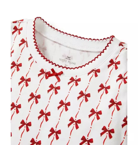 Girls Pima Snug Fit Pajama in Blissful Bows