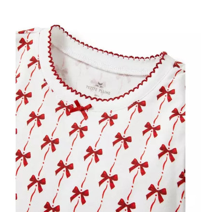 Girls Pima Snug Fit Pajama in Blissful Bows