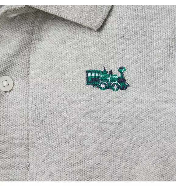 Embroidered Train Pique Polo