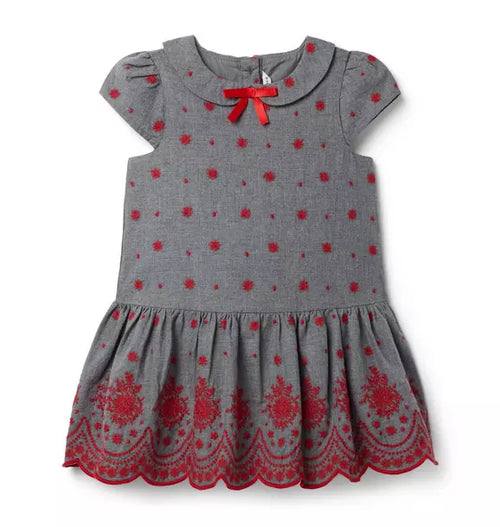 The Festive Floral Embroidered Dress