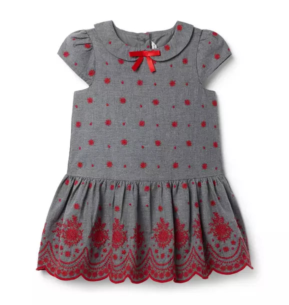 The Festive Floral Embroidered Dress