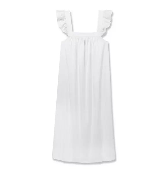 Women's Twill Clara Nightgown in White