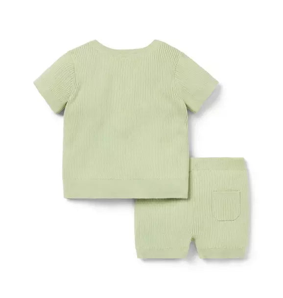 Baby Ribbed Knit Matching Set