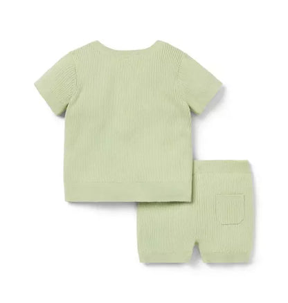 Baby Ribbed Knit Matching Set