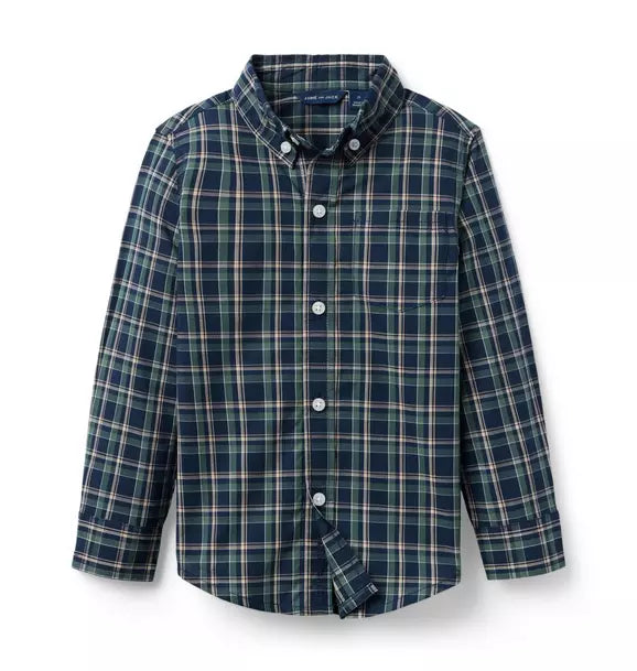 Plaid Poplin Shirt