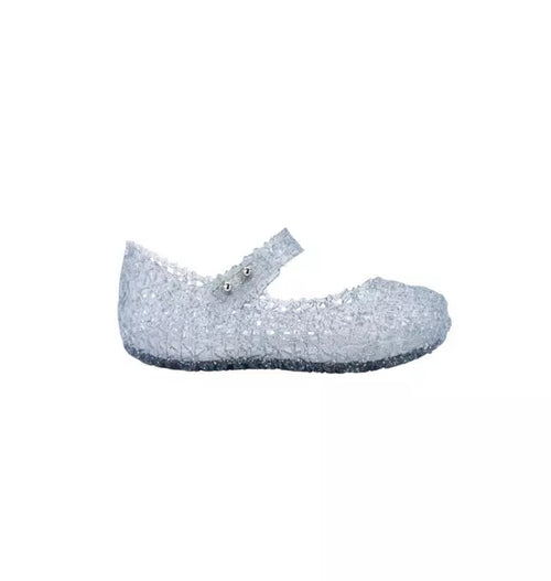 Toddler Campana Papel Mary Jane Ballet Flat in Glitter Clear