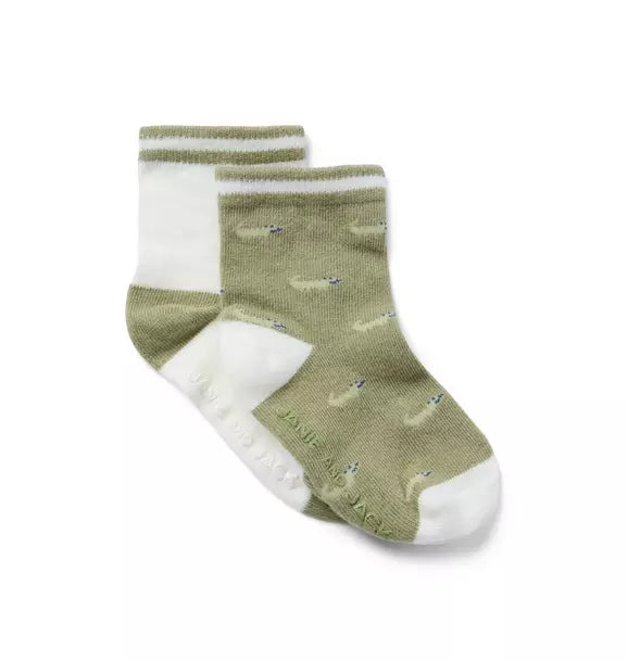 Baby Alligator And Stripe Sock 2-Pack