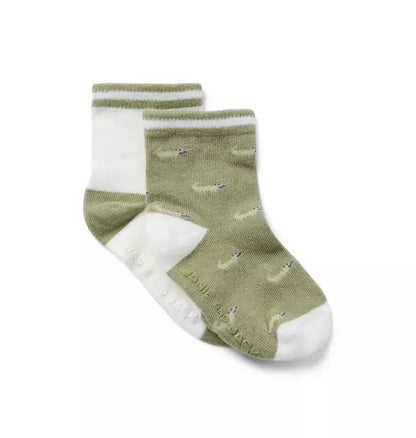 Baby Alligator And Stripe Sock 2-Pack