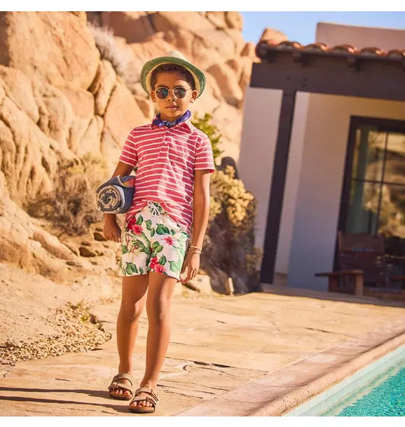 Recycled Tropical Floral Swim Trunk