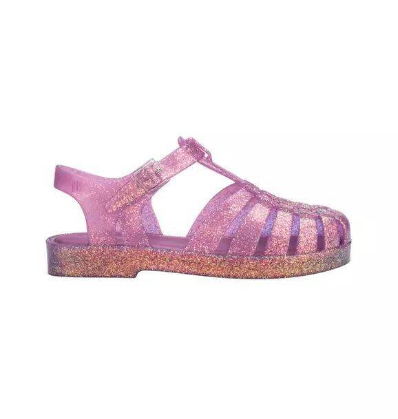 Possession Shiny Fisherman Jelly Sandal in Glitter Lilac