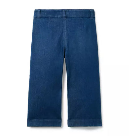 The Patch Pocket Wide Leg Jean In Medium Wash