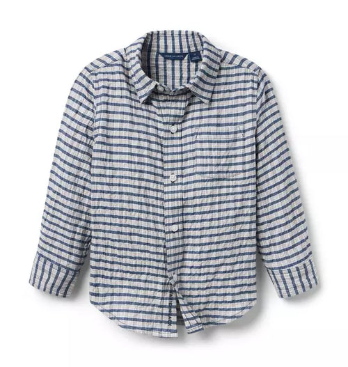 Striped Seersucker Twill Shirt