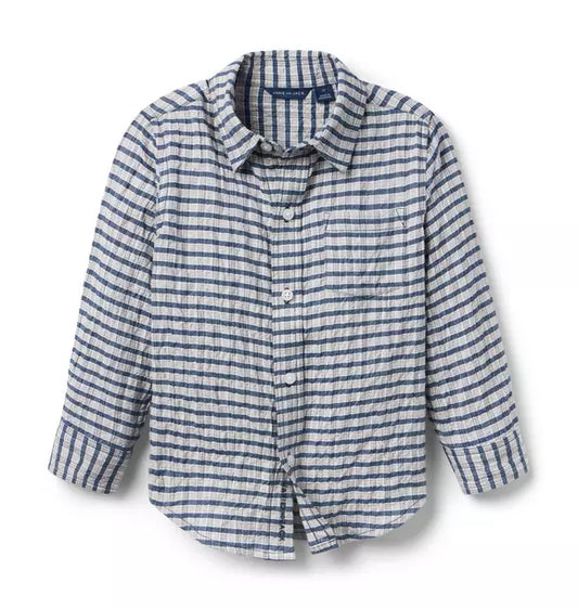 Striped Seersucker Twill Shirt