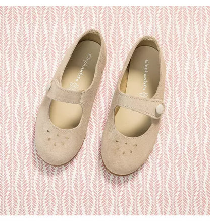Andi Mary Jane Suede Beige