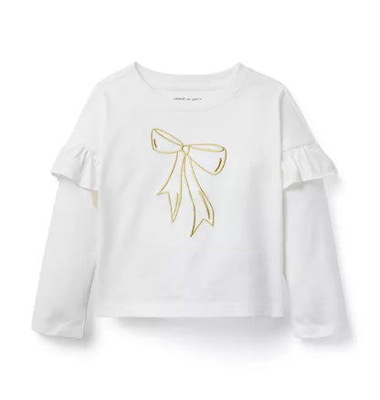 Embroidered Bow Top