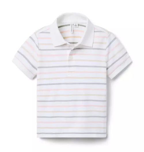 The Striped Pique Polo