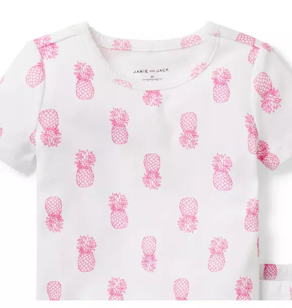 Good Night Short Pajama In Pineapple