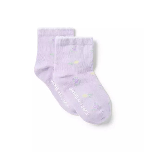 Baby Lemon Floral Sock