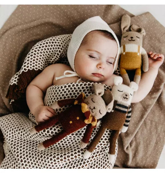 Honeycomb Brown Baby Blanket