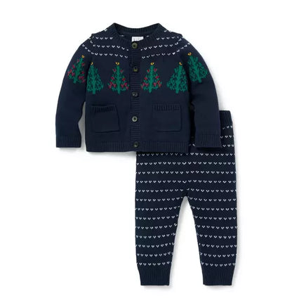 The Holiday Matching Baby Sweater Set