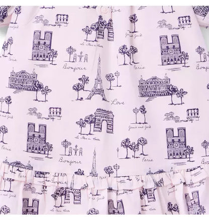 Paris Ruffle Collar Dress