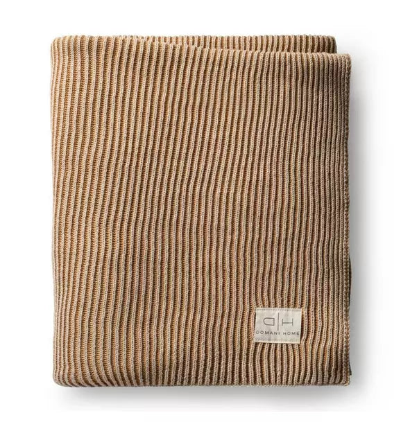 Ribbed Knit Throw