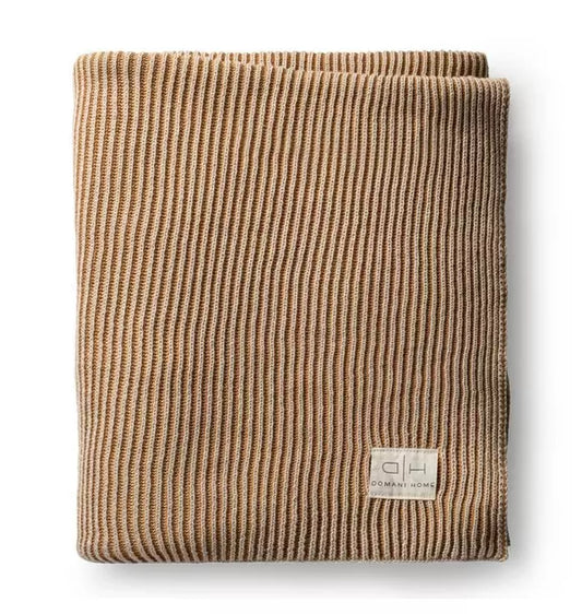 Ribbed Knit Throw