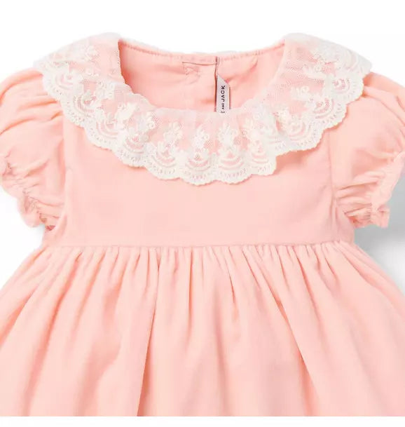 Baby Velvet Lace Collar Dress