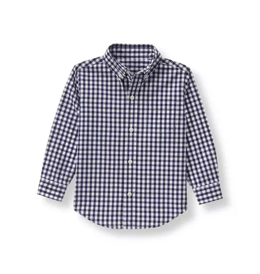 Gingham Poplin Shirt