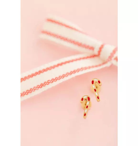 Candy Cane Stud Earrings
